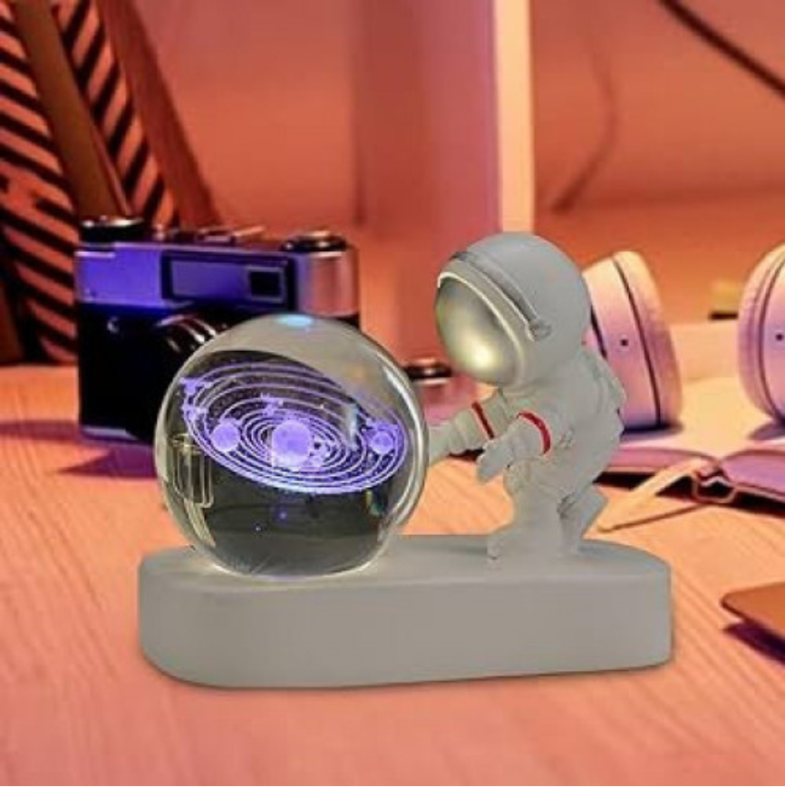 LUZ LED BOLA DE CRISTAL ASTRONAUTA GALAXY